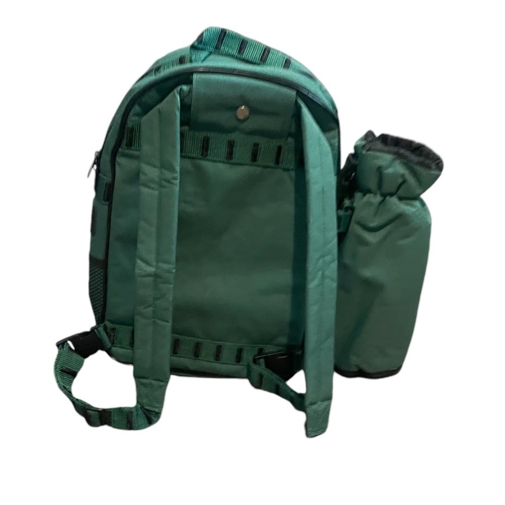 Forest Green Picnic Time Insulated Backpack, With Wine Bottle Holder View 2